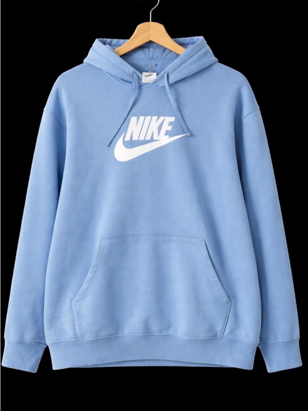 Nike Light Blue Hoodie with White Logo